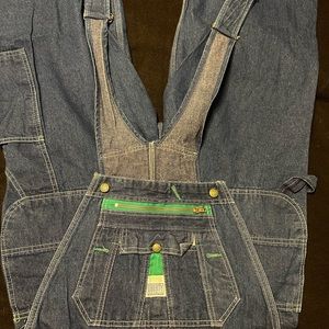 Liberty Overalls stonewashed bib denim, style. NWOT